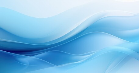 Obraz premium A smooth gradient of blue waves creates a calming and serene background suitable for various graphic design projects.