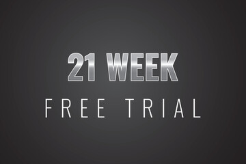 21 week free trial banner design. 21 weeks free banner background
