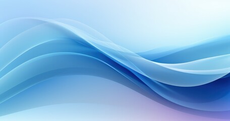 Naklejka premium A smooth gradient of blue waves creating a calming and modern abstract background.