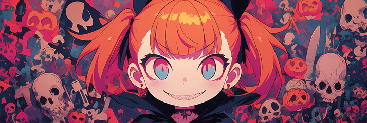 Chibi Anime Girl with Sword – Kawaii Art and Cute Anime Background