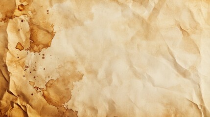 Fototapeta premium A textured, aged paper background with stains, ideal for vintage designs or artistic projects.