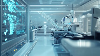 Obraz premium Advanced Medical Research Laboratory with Cutting-Edge Technology