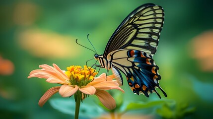 Obraz premium Swallowtail Butterfly on a Flower.