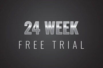 24 week free trial banner design. 24 weeks free banner background
