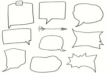 Obraz premium Customizable Arrow and Speech Bubble Clipart: Perfect for Infographics, Diagrams, and Illustrations