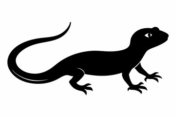 Lizard vector silhouette illustration, lizard icon