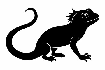 Lizard vector silhouette illustration, lizard icon