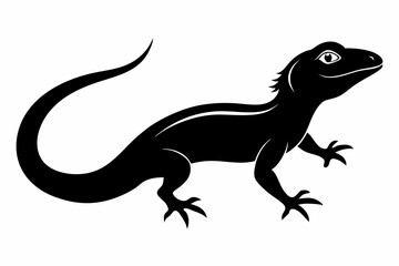 Lizard vector silhouette illustration, lizard icon