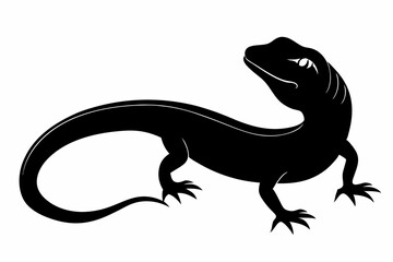 Lizard vector silhouette illustration, lizard icon