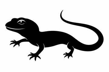 Lizard vector silhouette illustration, lizard icon