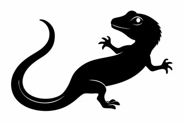 Lizard vector silhouette illustration, lizard icon