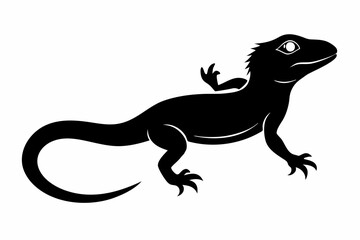 Lizard vector silhouette illustration, lizard icon