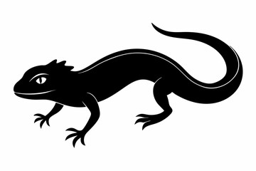 Lizard vector silhouette illustration, lizard icon