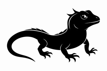 Lizard vector silhouette illustration, lizard icon