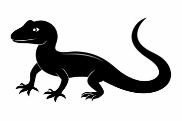 Lizard vector silhouette illustration, lizard icon
