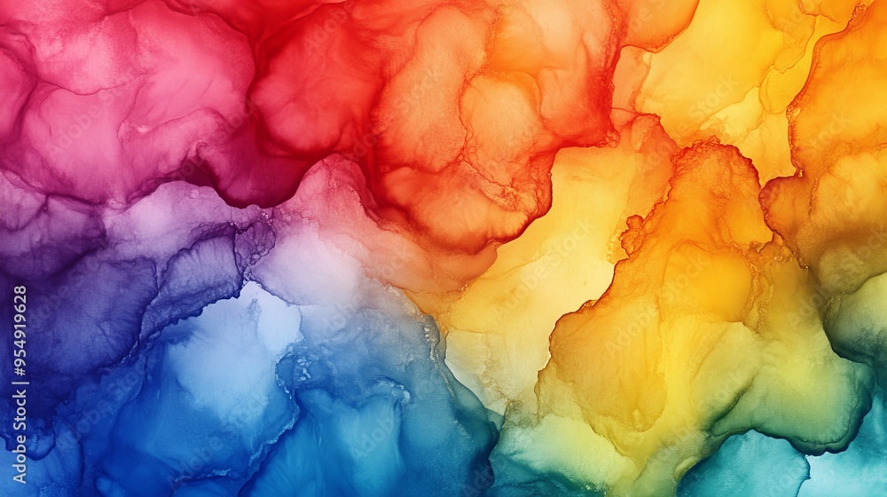 Poster a vibrant abstract design featuring flowing colors in a gradient pattern, ideal for backgrounds or a