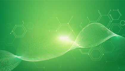 Scientific molecule background for medicine, science, technology, chemistry. DNA digital, sequence, code structure. Science concept and nano technology background. Polygon vector wireframe concept