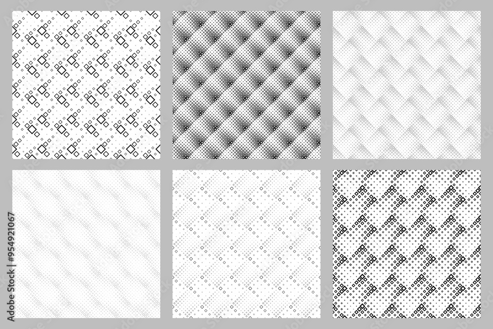 Poster abstract geometrical square pattern background set - vector graphic