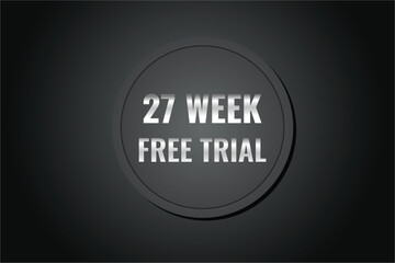 27 week free trial banner design. 27 weeks free banner background
