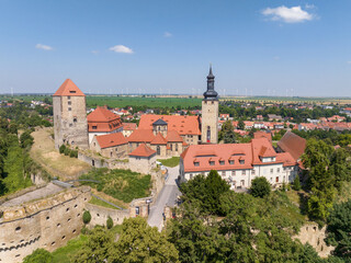 Fototapeta premium Querfurt Castle at the golden hour in Germany