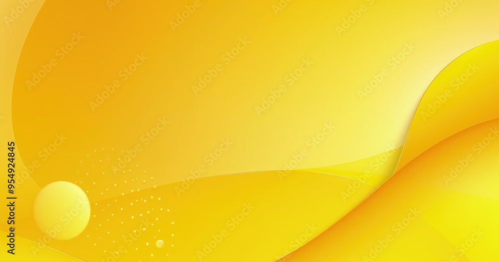 Aufkleber a vibrant yellow abstract background with smooth curves and subtle textures, ideal for graphic desig