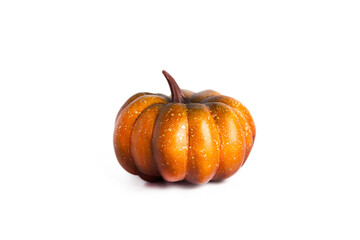 Orange pumpkin isolated on a white or transparent background close up