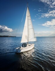 Fototapeta premium Sailboat on the sea