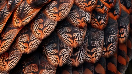 Owl feather pattern wallpaper