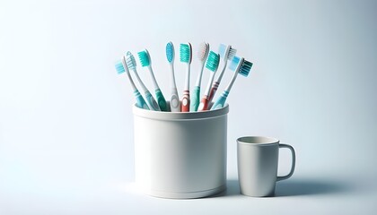 Obraz premium toothbrush and toothpaste