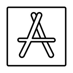 App Store line icon