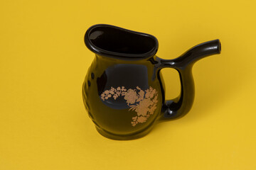 Kumanets Truskavets. A cup for drinking mineral water. Ukrainian dishes.