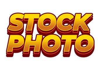 Stock photo. Text effect in 3D style with modern colors