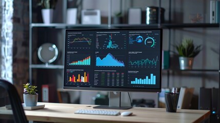 Real-time analytics dashboard interactive visualizations of performance metrics and key indicators