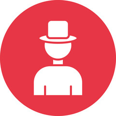 Movie Director glyph circle icon