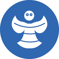 Snow Angel glyph circle icon