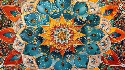 Fototapeta premium Mandala pattern wallpaper