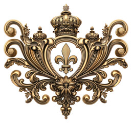 PNG Ornate royal golden emblem