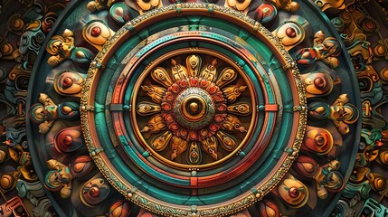 Fototapeta premium Mandala pattern wallpaper