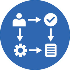 Onboarding glyph circle icon