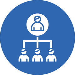 Organizational Chart glyph circle icon