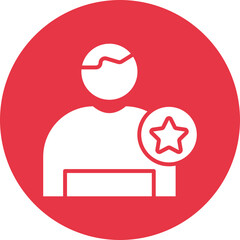 Employee Recognition glyph circle icon