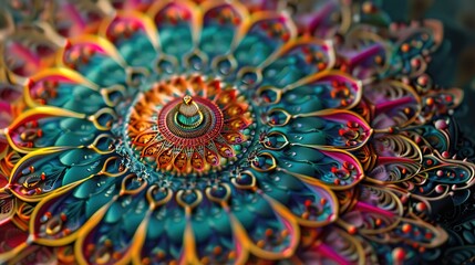 Obraz premium mandala pattern wallpaper