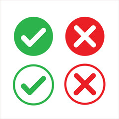 Check mark and cross icon