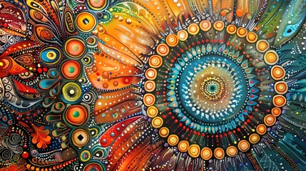 Obraz premium mandala pattern wallpaper