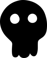 skull ghost halloween doodle silhouette