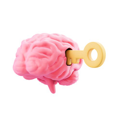 key brain 3d illustration