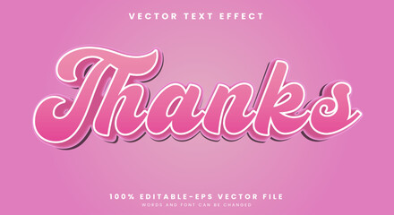 Thanks editable text effect Template