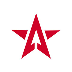 Star up arrow logo design vector illustration template