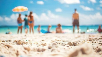 holiday scene on the beach