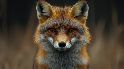 Fototapeta premium Red fox posing in the forest with sunlight on fur